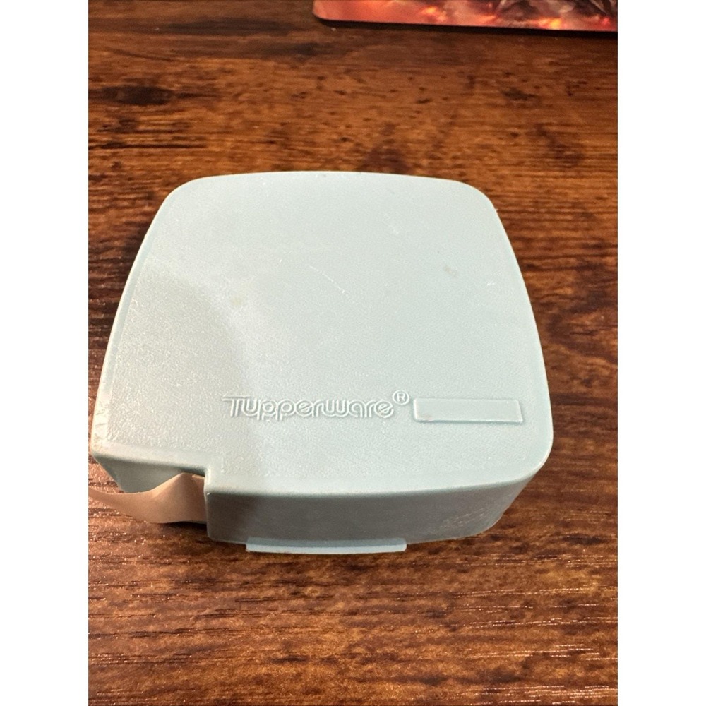 VTG Tupperware Label Dispenser with Freezer Label Stickers Blue 1446-2 Aqua‎